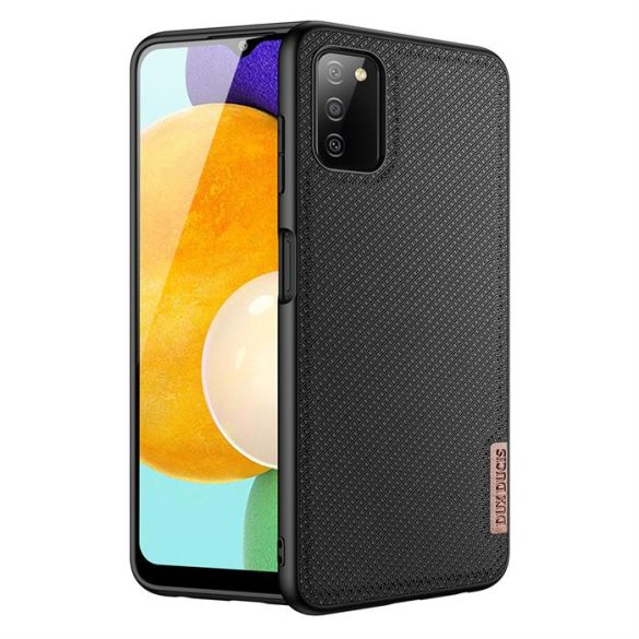 Dux Ducis Fino telefontok borított nylon anyag Samsung Galaxy A03s fekete