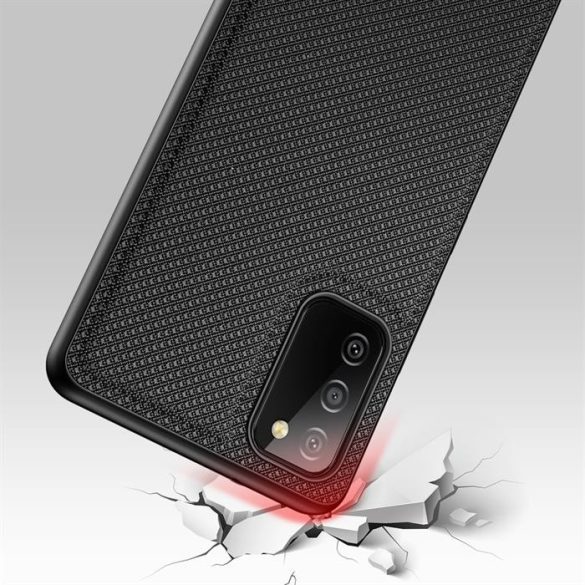 Dux Ducis Fino telefontok borított nylon anyag Samsung Galaxy A03s fekete