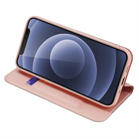 DUX DUCIS SKIN PRO flipes kihajtható tok iPhone 13 mini rózsaszín