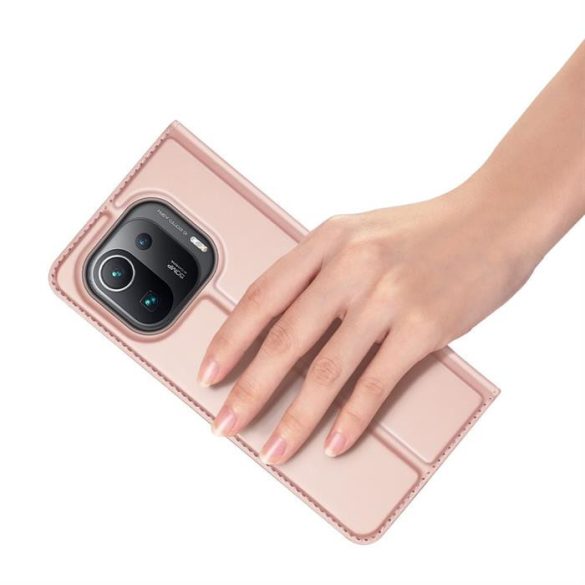 DUX DUCIS Skin Pro Bookcase kihajtható tok Xiaomi Mi 11 Pro rózsaszín