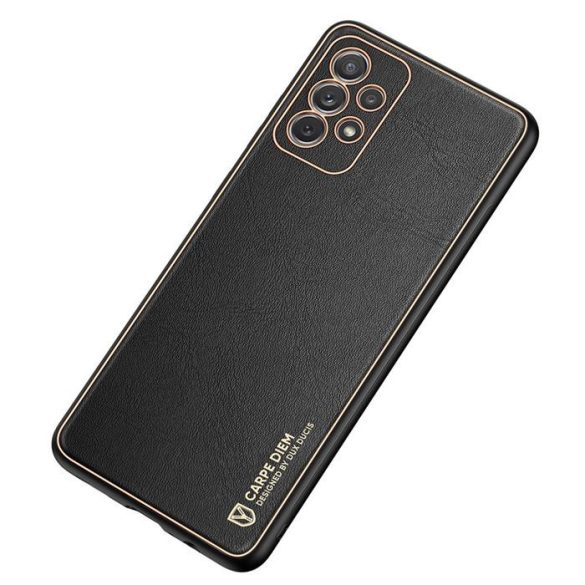 Dux Ducis Yolo elegáns tok puha TPU, műbőr Samsung Galaxy A72 4G fekete