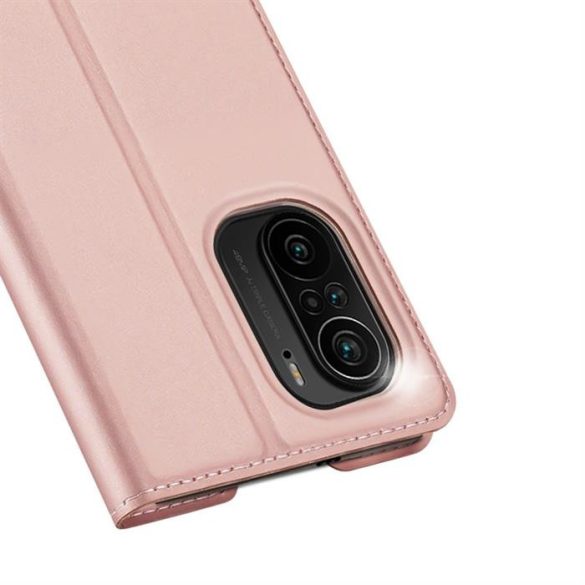 Dux Ducis Skin Pro Bookcase kihajtható tok Xiaomi redmi K40 Pro + / K40 Pro / K40 / Poco F3 rózsaszín