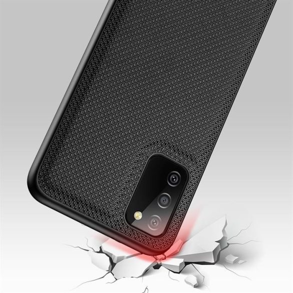 Dux Ducis Fino telefontok borított nylon anyag Samsung Galaxy A02s EU fekete