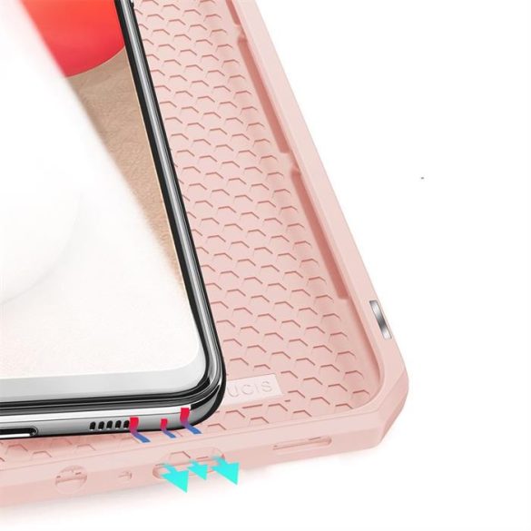 DUX DUCIS Skin X Bookcase kihajtható tok Samsung Galaxy A02s EU rózsaszín