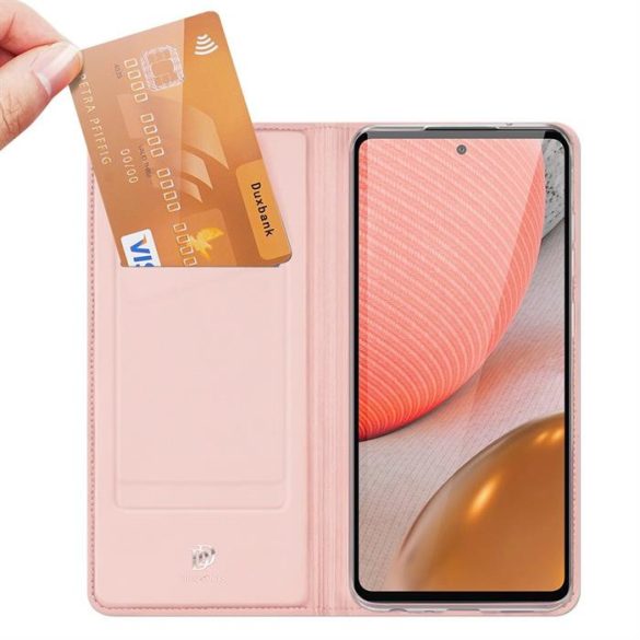 DUX DUCIS Skin Pro Bookcase kihajtható tok Samsung Galaxy A72 4G rózsaszín