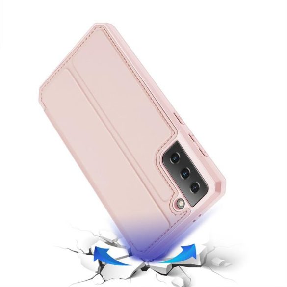 DUX DUCIS Skin X Bookcase kihajtható tok Samsung Galaxy S21 + 5G (S21 Plus 5G) rózsaszín