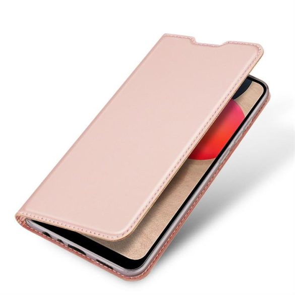 DUX DUCIS Skin Pro Bookcase kihajtható tok Samsung Galaxy A02s EU rózsaszín