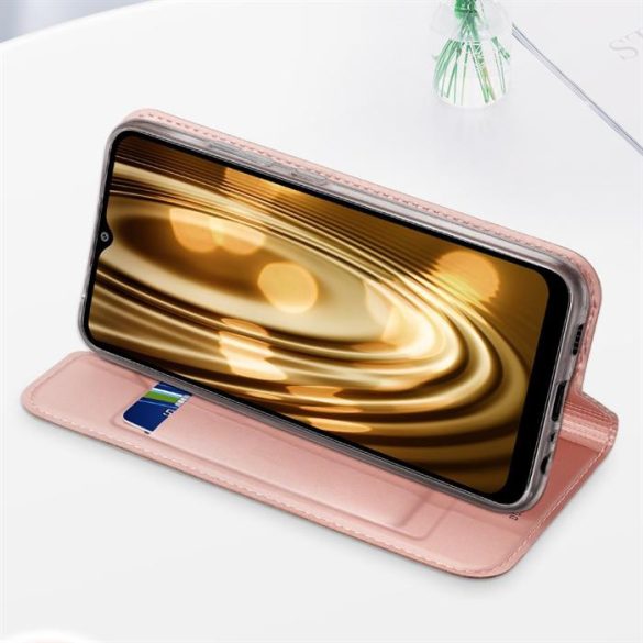 DUX DUCIS Skin Pro Bookcase kihajtható tok Samsung Galaxy A02s EU rózsaszín