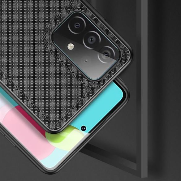 Dux Ducis Fino telefontok borított nylon anyag Samsung Galaxy A72 4G fekete