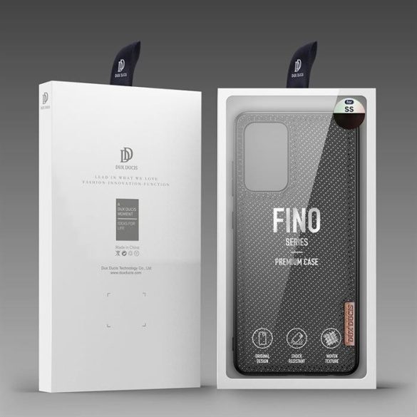 Dux Ducis Fino telefontok borított nylon anyag Samsung Galaxy A72 4G fekete