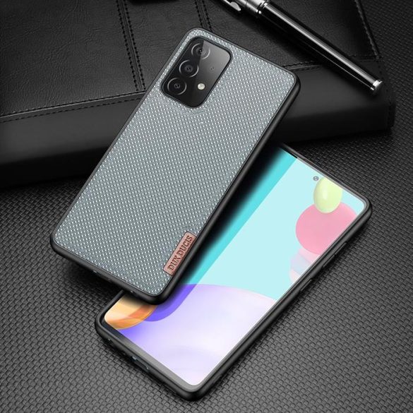 Dux Ducis Fino telefontok borított nylon anyag Samsung Galaxy A72 4G kék