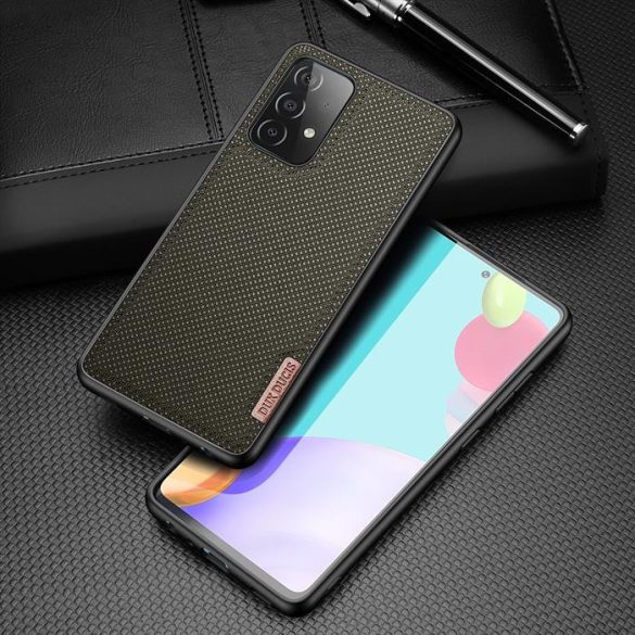 Dux Ducis Fino telefontok borított nylon anyag Samsung Galaxy A72 4G zöld