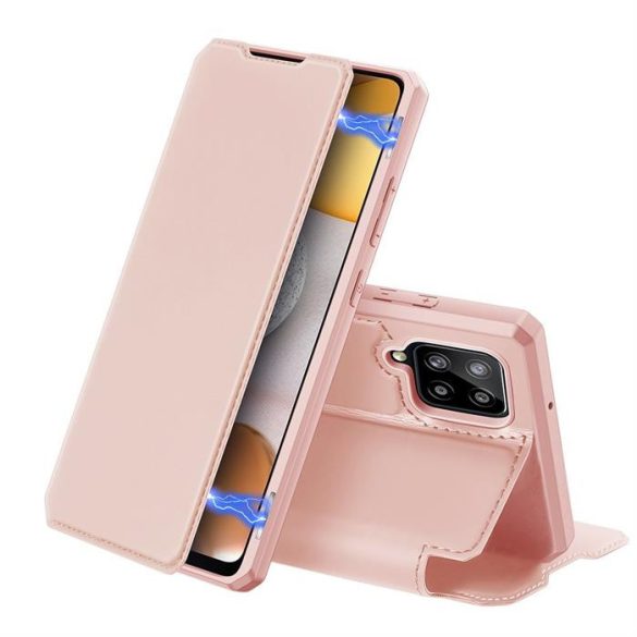 DUX DUCIS Skin X Bookcase kihajtható tok Samsung Galaxy A42 5G rózsaszín