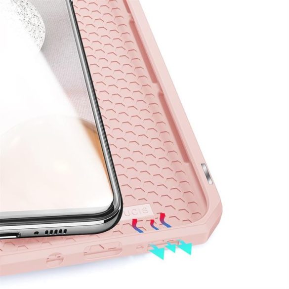 DUX DUCIS Skin X Bookcase kihajtható tok Samsung Galaxy A42 5G rózsaszín