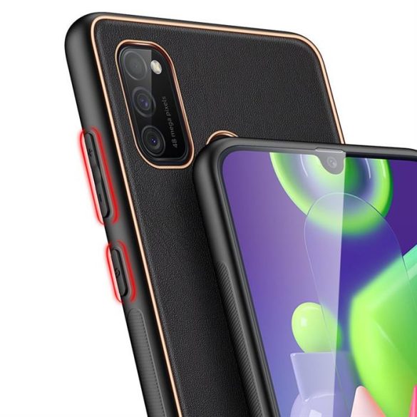 Dux Ducis Yolo elegáns tok puha TPU, műbőr Samsung Galaxy M30s fekete