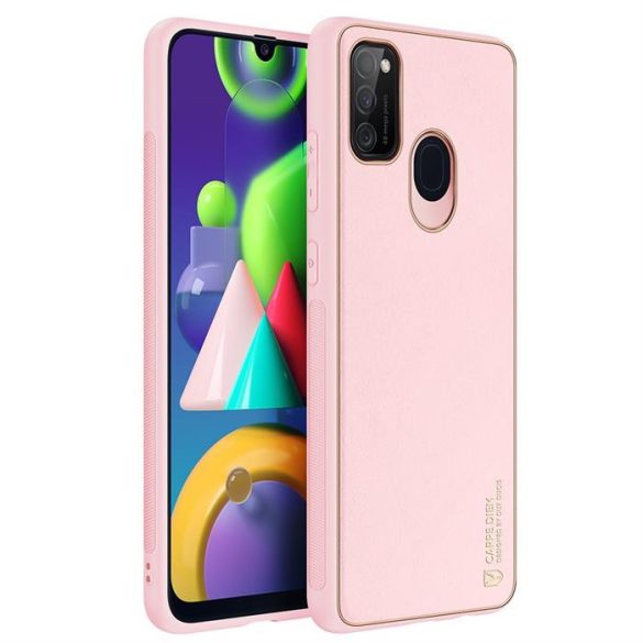 Dux Ducis Yolo elegáns tok puha TPU, műbőr Samsung Galaxy M30s rózsaszín