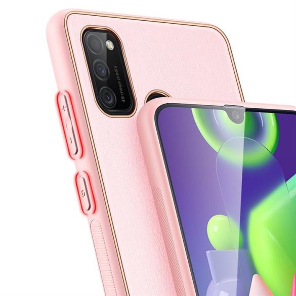 Dux Ducis Yolo elegáns tok puha TPU, műbőr Samsung Galaxy M30s rózsaszín