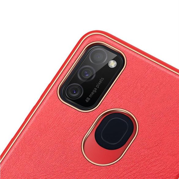 Dux Ducis Yolo elegáns tok puha TPU, műbőr Samsung Galaxy M30s piros