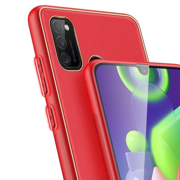 Dux Ducis Yolo elegáns tok puha TPU, műbőr Samsung Galaxy M30s piros