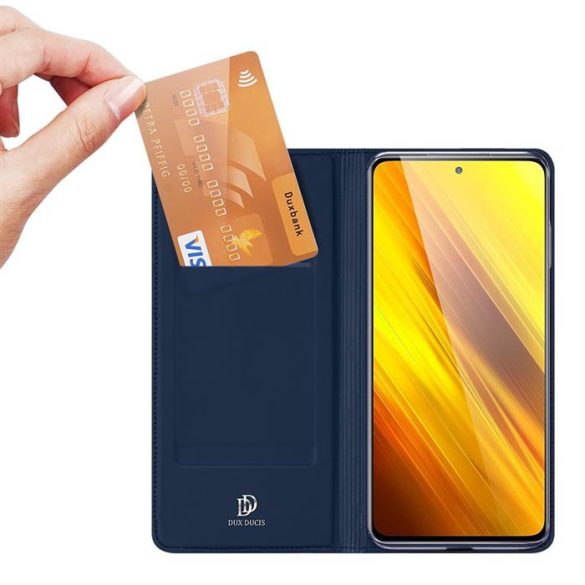 DUX DUCIS Skin Pro Bookcase kihajtható tok Xiaomi Poco M3 / Xiaomi redmi 9T kék