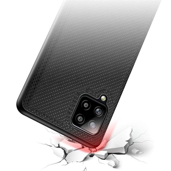 Dux Ducis Fino telefontok borított nylon anyag Samsung Galaxy A42 5G fekete