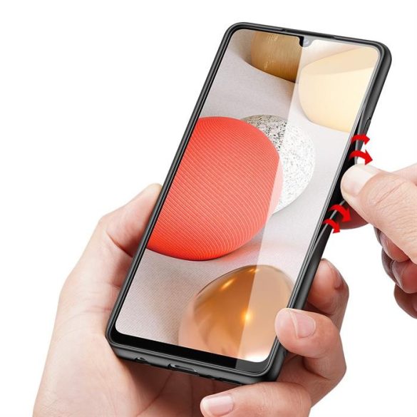 Dux Ducis Fino telefontok borított nylon anyag Samsung Galaxy A42 5G kék