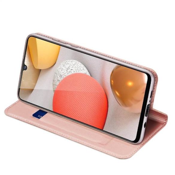 DUX DUCIS Skin Pro Bookcase kihajtható tok Samsung Galaxy A42 5G rózsaszín telefontok