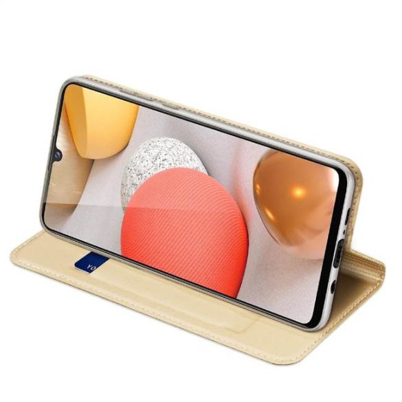 DUX DUCIS Skin Pro Bookcase kihajtható tok Samsung Galaxy A42 5G arany telefontok