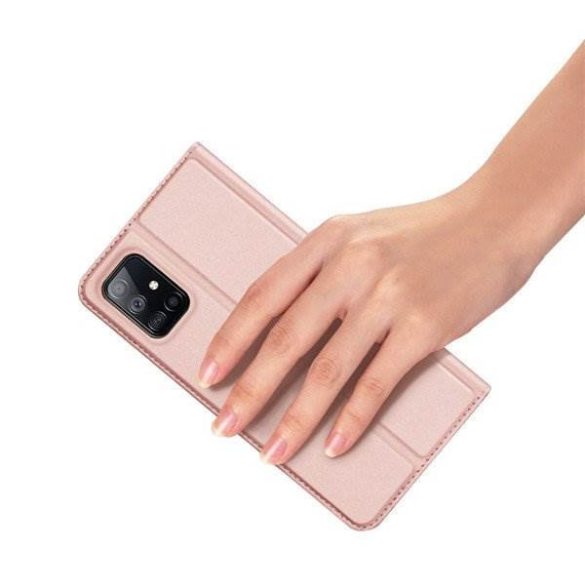 DUX DUCIS Skin Pro Bookcase kihajtható tok Samsung Galaxy M51 rózsaszín telefontok