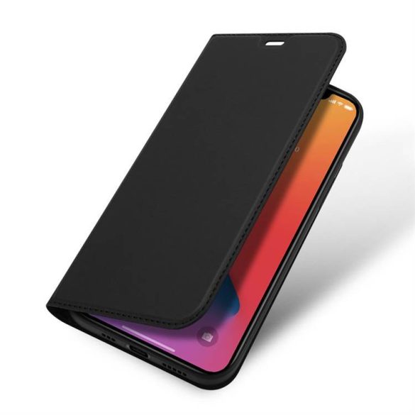 DUX DUCIS Skin Pro Bookcase kihajtható tok típusú tok iPhone 12 6,1 fekete telefontok