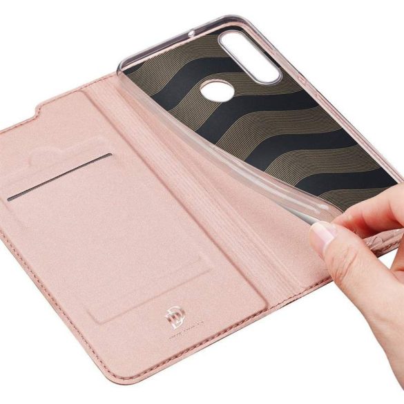 DUX DUCIS Skin Pro Bookcase kihajtható tok típusú tok Huawei P40 Lite E pink telefontok