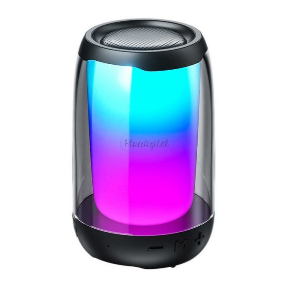 WK Design D31 vezeték nélküli mini hangszóró RGB Bluetooth 5.0 fekete (D31 Mini)