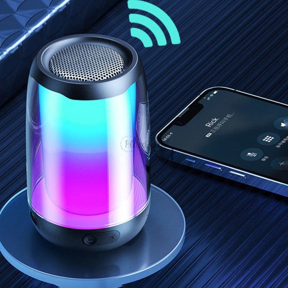 WK Design D31 vezeték nélküli mini hangszóró RGB Bluetooth 5.0 fekete (D31 Mini)