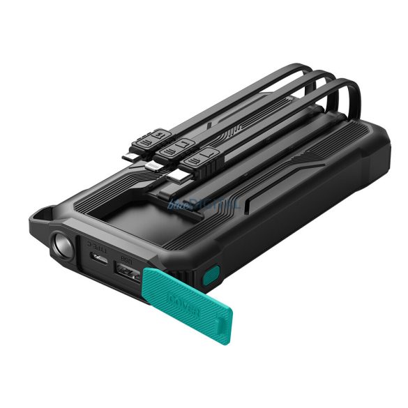 Powerbank 10000mAh Joyroom JR-L016 beépített USB-C/mikro USB/ Lightning kábel - fekete