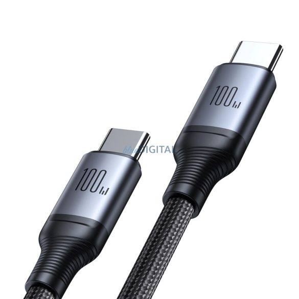 2 az 1-ben kábel Joyroom speedy series SA21-1T2 USB-C - USB-C / USB-C 1.5m fekete