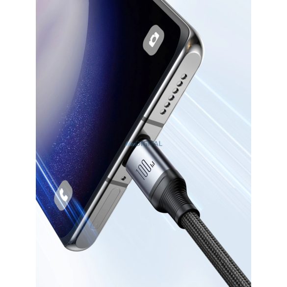 2 az 1-ben kábel Joyroom speedy series SA21-1T2 USB-C - USB-C / USB-C 1.5m fekete