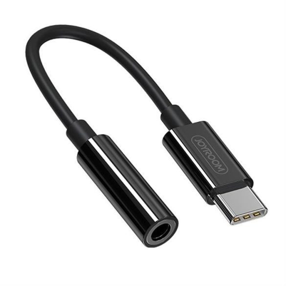 Joyroom 3,5 mm-es mini jack a Type-c USB fejhallgató adapter Fekete (SH-C1)