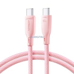   Joyroom Multi-Color Series SA34-CC3 USB-C / USB-C kábel 60W gyors átvitel 1m - rózsaszín