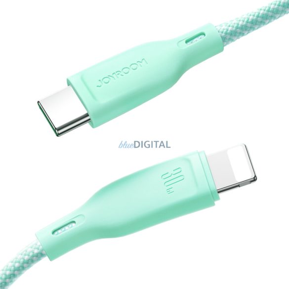 Joyroom Multi-Color Series SA34-CC3 USB-C / USB-C kábel 60W gyors átvitel 1m - rózsaszín