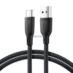   Joyroom Multi-Color Series SA34-AC6 USB-A / USB-C kábel 100W gyors átvitel 1m - Fekete