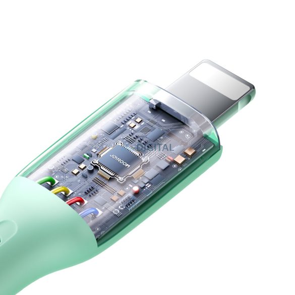 Joyroom Multi-Color Series SA34-AC6 USB-A / USB-C kábel 100W gyors átvitel 1m - lila
