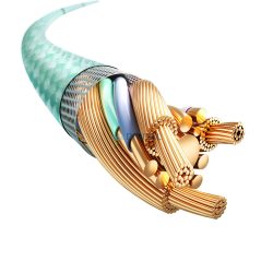   Joyroom Multi-Color Series SA34-AL3 USB-A / Lightning 3A kábel 1m - zöld