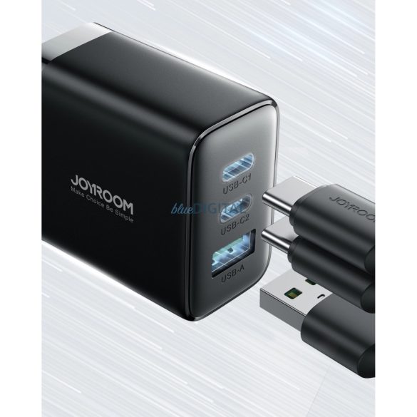 Joyroom JR-TCF10 gyorstöltő 2x USB-C USB-A 32W (UK dugó) - fekete