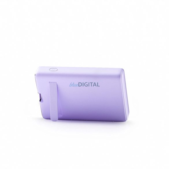 Joyroom JR-PBM01 vezeték nélküli powerbank kitámasztóval és Type- C - Lightning kábellel 10000mAh 20W - lila