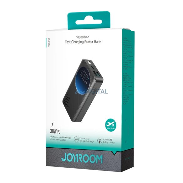 Joyroom powerbank 10000mAh 30W fekete (JR-PBF01)