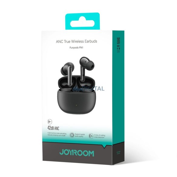 Joyroom JR-FN1 TWS Bluetooth 5.4 vezeték nélküli fülhallgató ANC, ENC - fekete