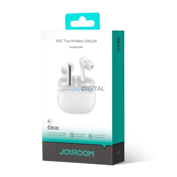 Joyroom JR-FN1 TWS Bluetooth 5.4 vezeték nélküli fülhallgató ANC, ENC - fehér