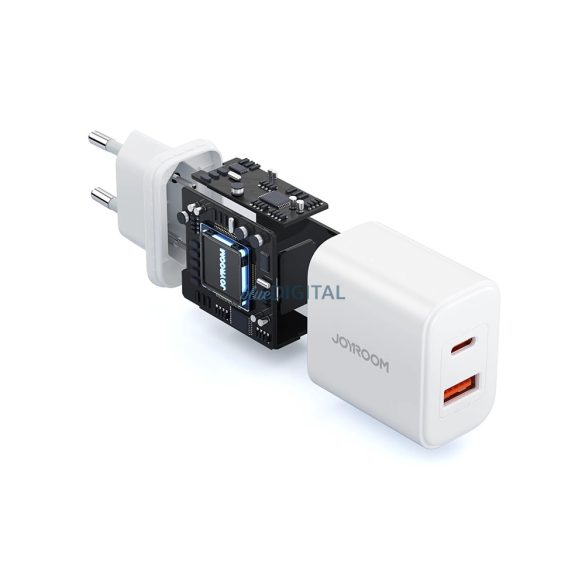 EU Joyroom JR-TCF05 20W USB-A USB-C töltő + USB-C kábel - fehér