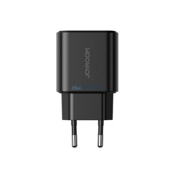 Joyroom JR-TCF05 hálózati töltő 1xUSB-A és 1xUSB-C csatlakozással és Type-C - Type- C kábellel 20W 3A - fekete