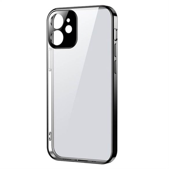 Joyroom New Beauty sorozat ultra vékony tok galvanizált váz iPhone 12 mini fekete (JR-BP741)